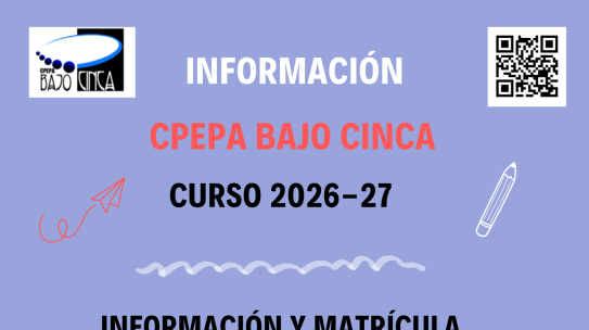 Información comienzo del curso 2026-27